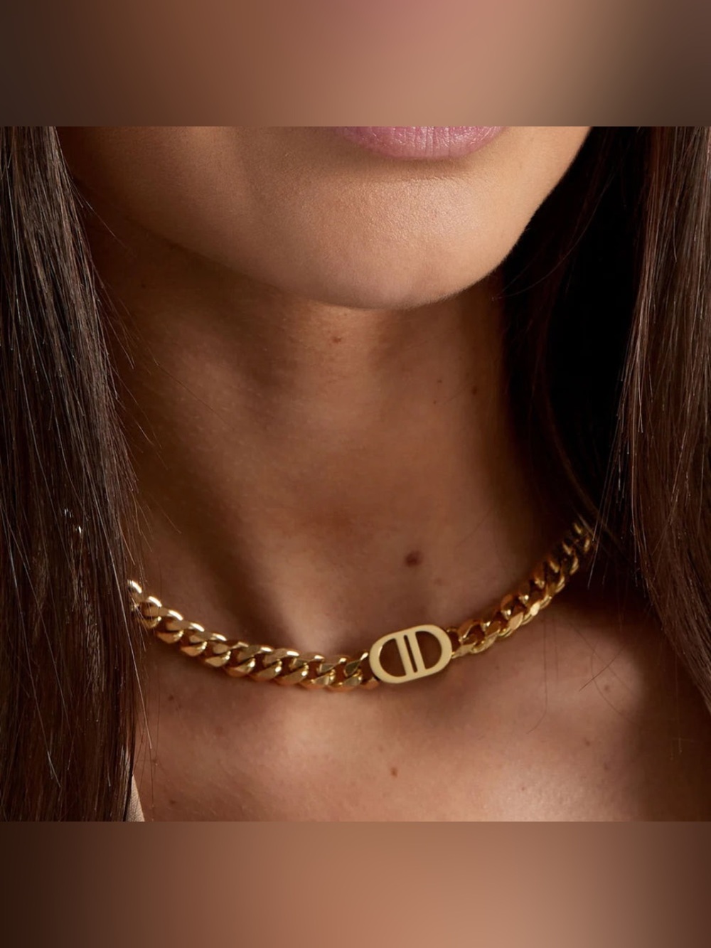 SOLD Stainless Steel Luxury Designer Gold Chain Bracelet & Necklace Set - Picture 3 of 16